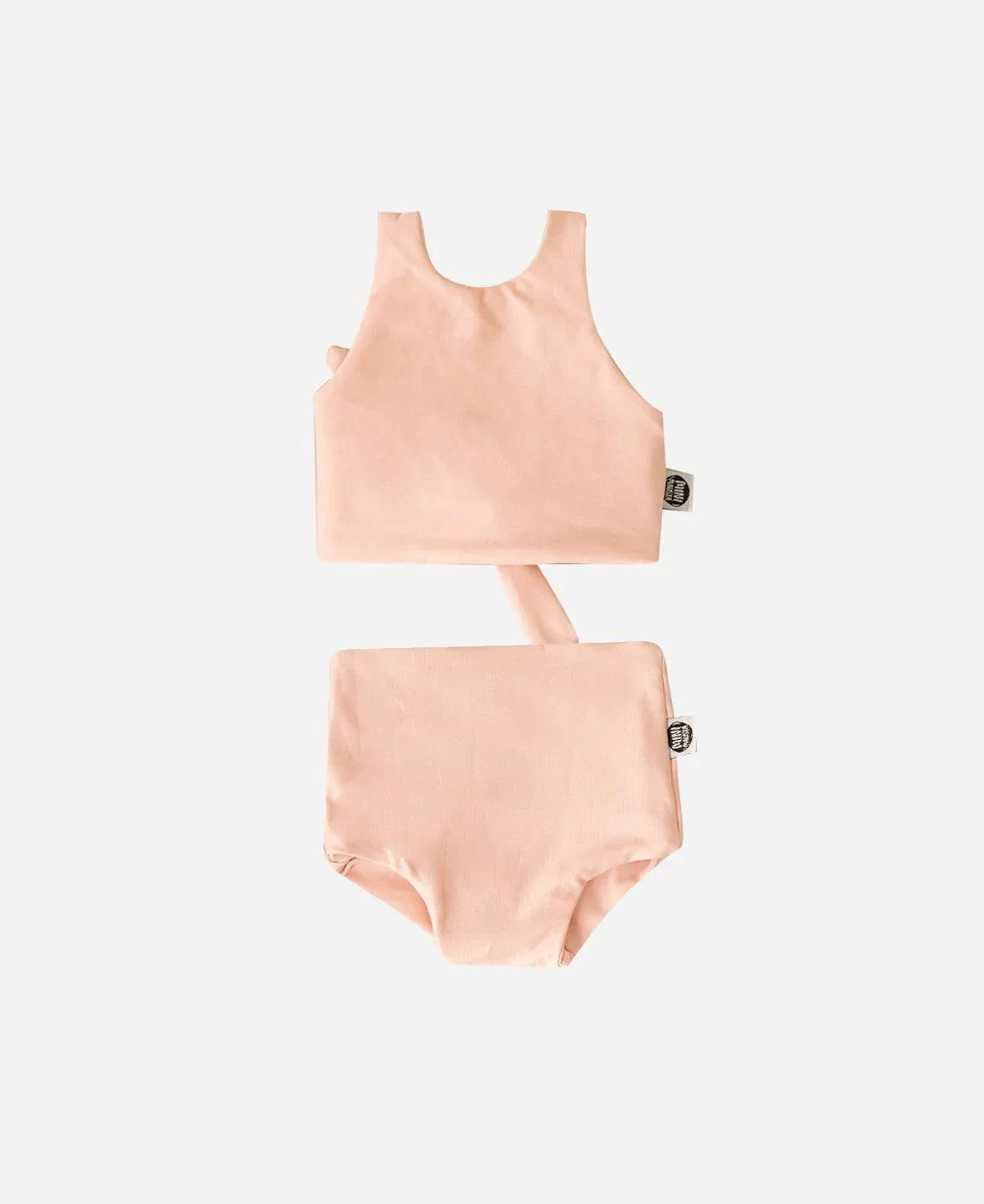 Biquini Dupla Face Infantil UV50+ MiniMalista | Liso Peachy - MiniMalista Baby - 0, b2b, Calor, com-desconto-mm10, Menina, tab-tam-biquini, Verão -bebê-minimalista-estiloso