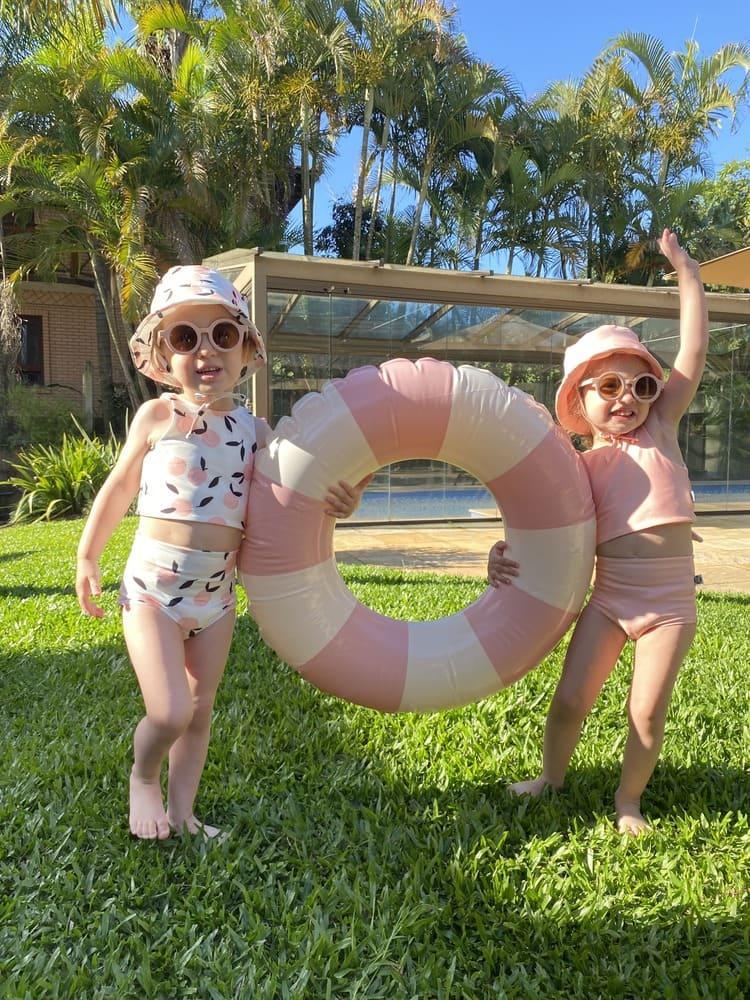 Biquini Dupla Face Infantil UV50+ MiniMalista | Liso Peachy - MiniMalista Baby - 0, b2b, Calor, com-desconto-mm10, Menina, tab-tam-biquini, Verão -bebê-minimalista-estiloso