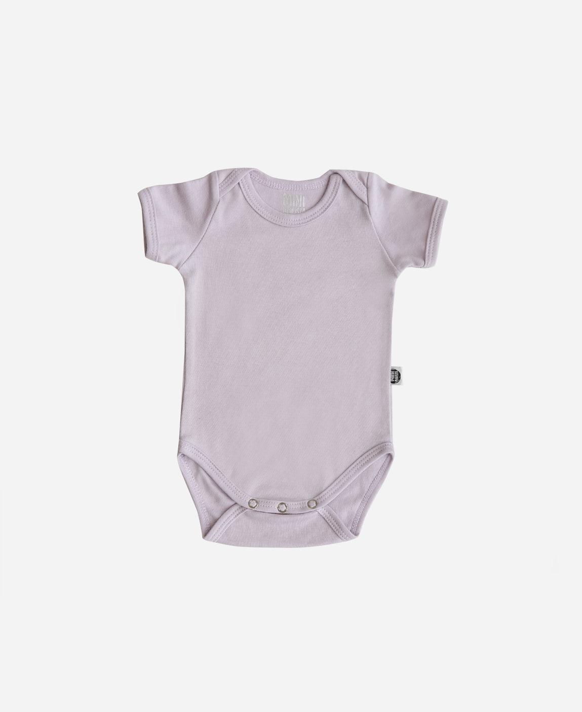 Body de Bebê Manga Curta Unissex MiniMalista Liso Lilac - MiniMalista Baby - b2b, Baby, com-desconto-mm10, Meia Estação, Menina, tab-tam-body-curto -bebê-minimalista-estiloso