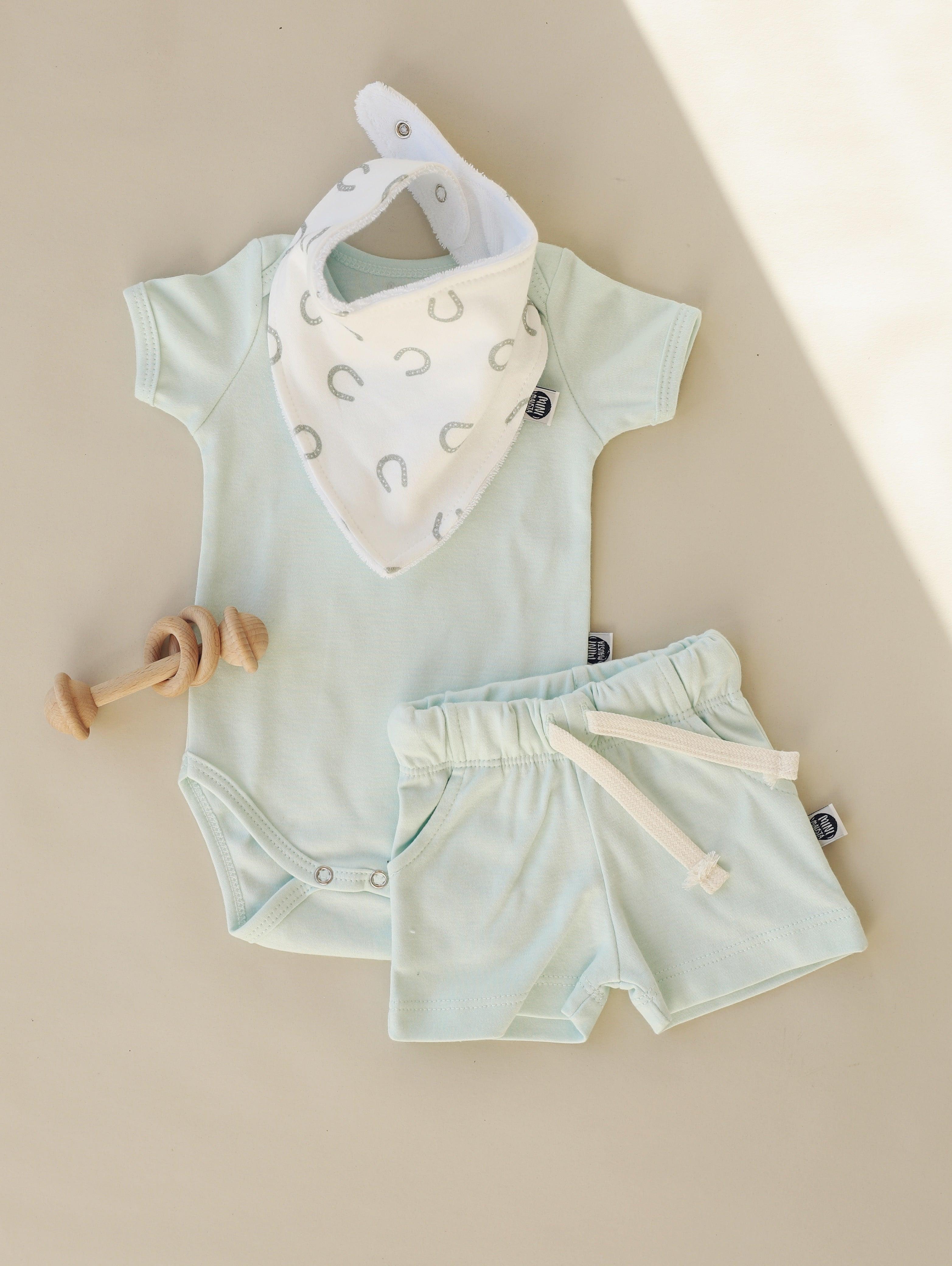 Body de Bebê Manga Curta Unissex MiniMalista Liso Mint - MiniMalista Baby - b2b, Baby, com-desconto-mm10, Meia Estação, Menino, new, tab-tam-body-curto -bebê-minimalista-estiloso