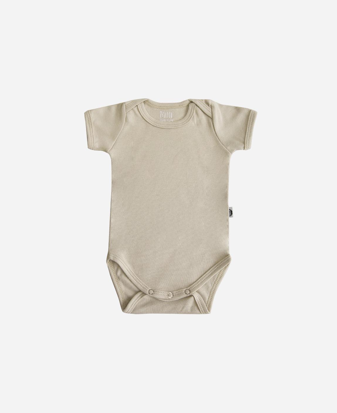 Body de Bebê Manga Curta Unissex MiniMalista Liso Stone - MiniMalista Baby - b2b, Baby, com-desconto-mm10, Meia Estação, Menino, tab-tam-body-curto -bebê-minimalista-estiloso