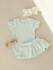 Body de Bebê Manga Curta Unissex MiniMalista | Liso Mint - MiniMalista Baby - 0.3, b2b, Baby, black-friday, com-desconto-mm10, Meia Estação, Menino, new, tab-tam-body-curto -bebê-minimalista-estiloso