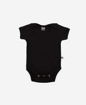 Body de Bebê Manga Curta Unissex MiniMalista | Liso Preto - MiniMalista Baby - 0.2, 0.3, b2b, Baby, Best, black-friday, com-desconto-mm10, Meia Estação, Menino, Neutro, tab-tam-body-curto, Unissex -bebê-minimalista-estiloso