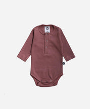 Body de Bebê Manga Longa Unissex Canelado Botões Liso MiniMalista Dark Rose - MiniMalista Baby - 0.2, 0.3, b2b, Baby, black-friday, com-desconto-mm10, Frio, Menina, tab-tam-body-botão-frontal, tab-tam-body-canelado -bebê-minimalista-estiloso