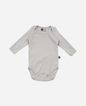 Body de Bebê Manga Longa Unissex MiniMalista | Liso Cinza Orvalho - MiniMalista Baby - 0.3, 0.5, b2b, Baby, black-friday, Frio, Menino, Neutro, outlet, tab-tam-body-manga-longa, Unissex -bebê-minimalista-estiloso