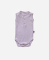 Body de Bebê Regata Unissex Botões Liso Lilac - MiniMalista Baby - b2b, Baby, Calor, Menina, Neutro, new, Unissex, Verão -bebê-minimalista-estiloso