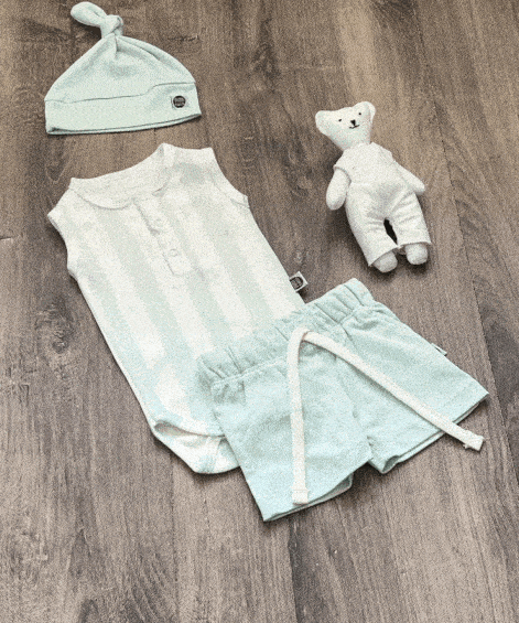 Body de Bebê Regata Unissex Botões | Listras Fresh - MiniMalista Baby - 0.2, b2b, Baby, black-friday, Calor, com-desconto-mm10, Menino, new, tab-tam-body-regata, Verão -bebê-minimalista-estiloso