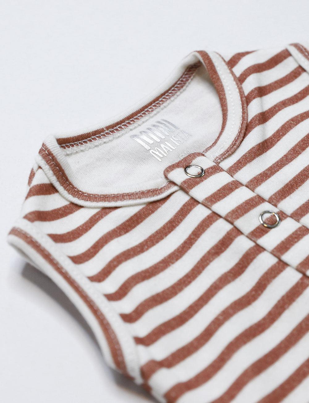 Body de Bebê Regata Unissex Botões | Listrinhas Chutney - MiniMalista Baby - 0.3, 0.45, b2b, Baby, black-friday, Calor, com-desconto-mm10, Menino, Neutro, new, tab-tam-body-regata, Unissex, Verão -bebê-minimalista-estiloso