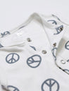 Body de Bebê Regata Unissex Botões Peace and Love - MiniMalista Baby - b2b, Baby, Calor, com-desconto-mm10, Menina, Menino, Verão -bebê-minimalista-estiloso