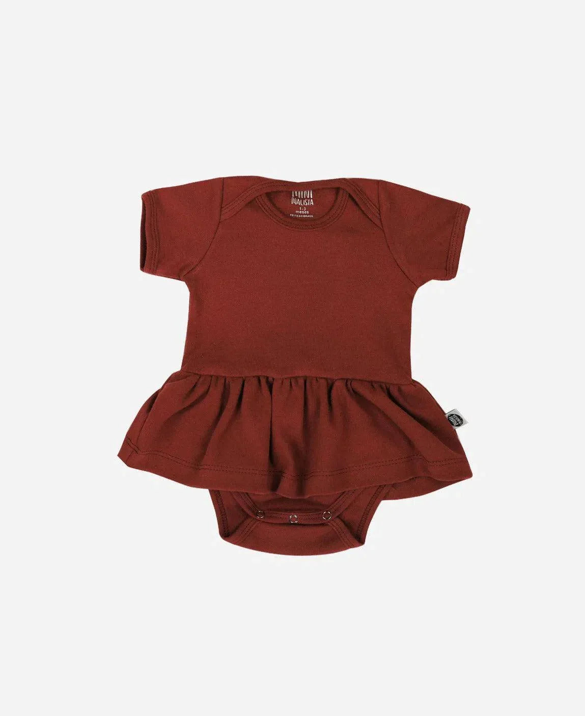 Body-Vestido de Bebê Manga Curta MiniMalista Liso Merlot - MiniMalista Baby - 0, 0.3, b2b, Baby, black-friday, Christmas, com-desconto-mm10, Meia Estação, Menina, natal, tab-tam-body-vestido, Xmas -bebê-minimalista-estiloso