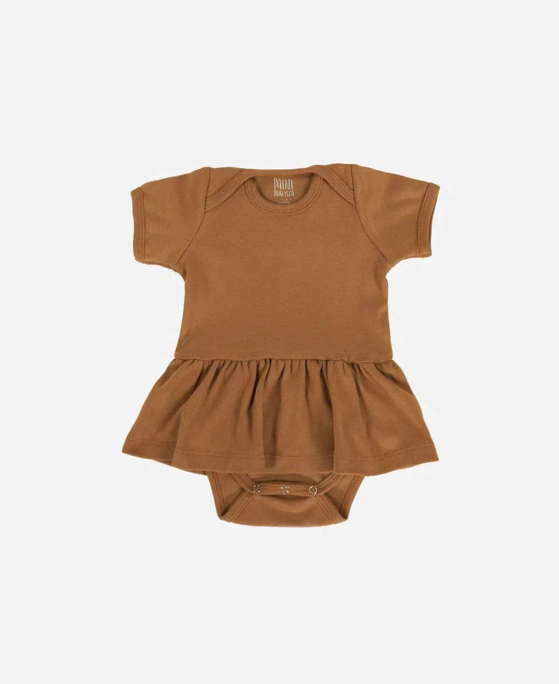 Body-Vestido de Bebê Manga Curta MiniMalista | Liso Goldie - MiniMalista Baby - 0.3, b2b, Baby, black-friday, com-desconto-mm10, Meia Estação, Menina, tab-tam-body-vestido -bebê-minimalista-estiloso