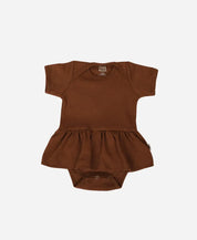 Body-Vestido de Bebê Manga Curta MiniMalista | Liso Oak - MiniMalista Baby - 0.3, b2b, Baby, black-friday, com-desconto-mm10, Meia Estação, Menina, tab-tam-body-vestido -bebê-minimalista-estiloso