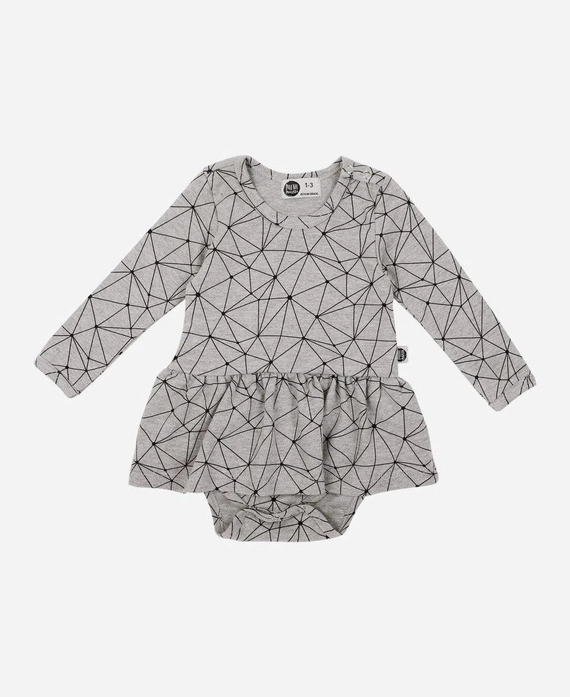 Body-Vestido de Bebê Manga Longa | Satellite Mescla - MiniMalista Baby - 0.3, 0.45, b2b, Baby, black-friday, com-desconto-mm10, Frio, Menina, SALE-FINAL, tab-tam-body-vestido, Winter Sale 30%, Winter Sale 40% -bebê-minimalista-estiloso