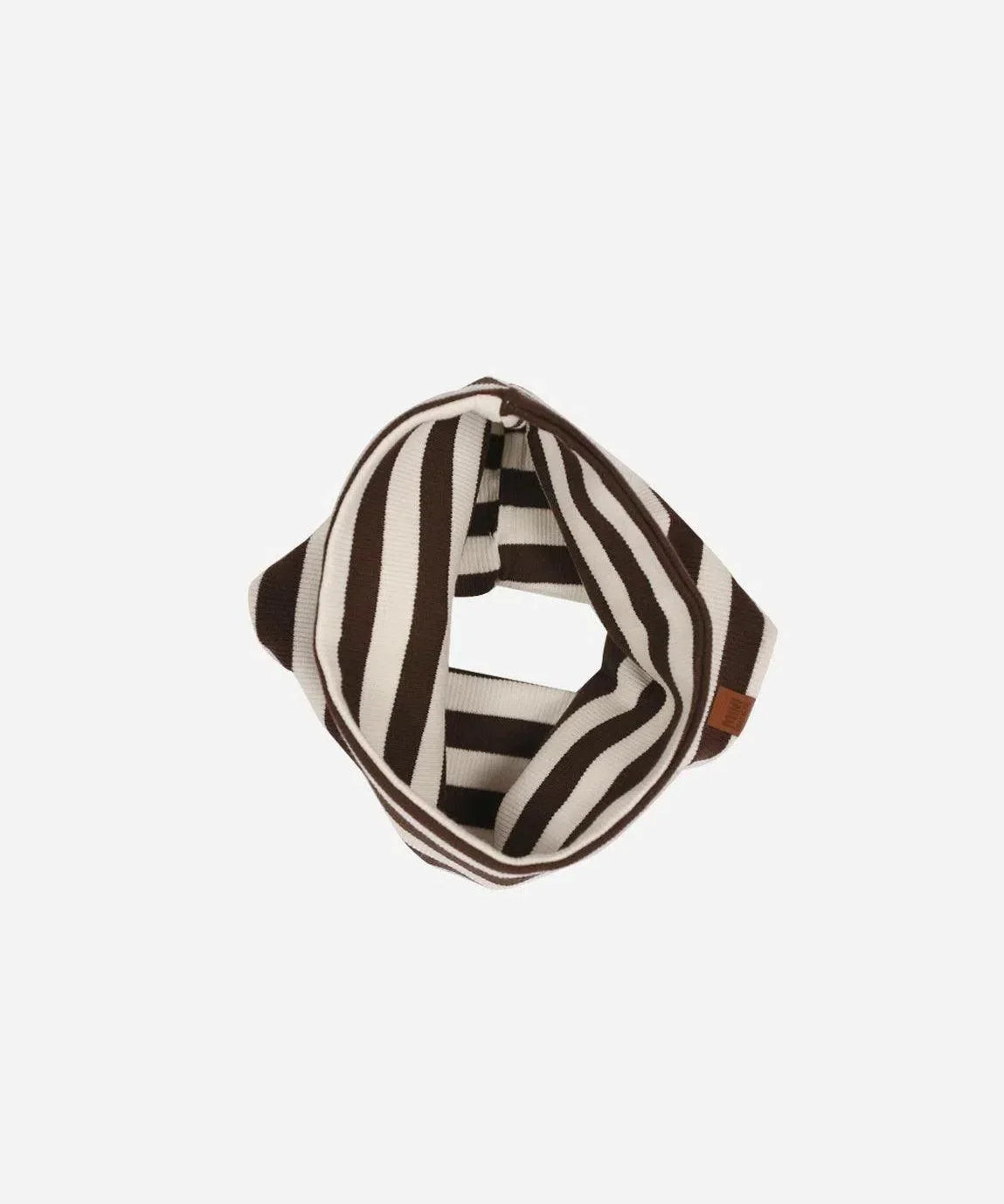 Cachecol Infinito Canelado Unissex Listras Marrom e Branco Off - MiniMalista Baby - 0.3, 0.35, b2b, black-friday, com-desconto-mm10, Frio, Menino, Neutro, Unissex, Winter Sale 30% -bebê-minimalista-estiloso