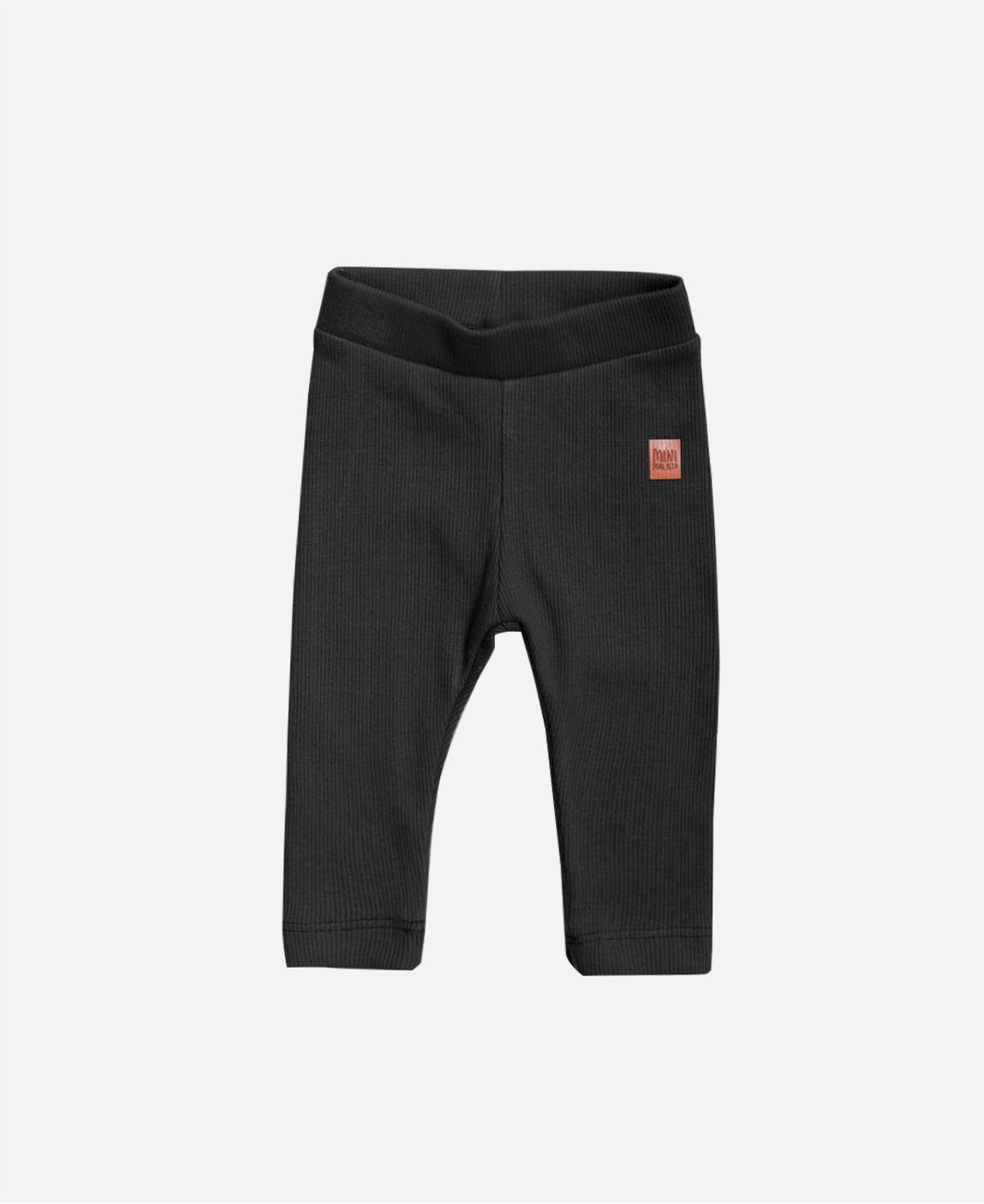 Calça Unissex Slim Canelado MiniMalista | Liso Preto