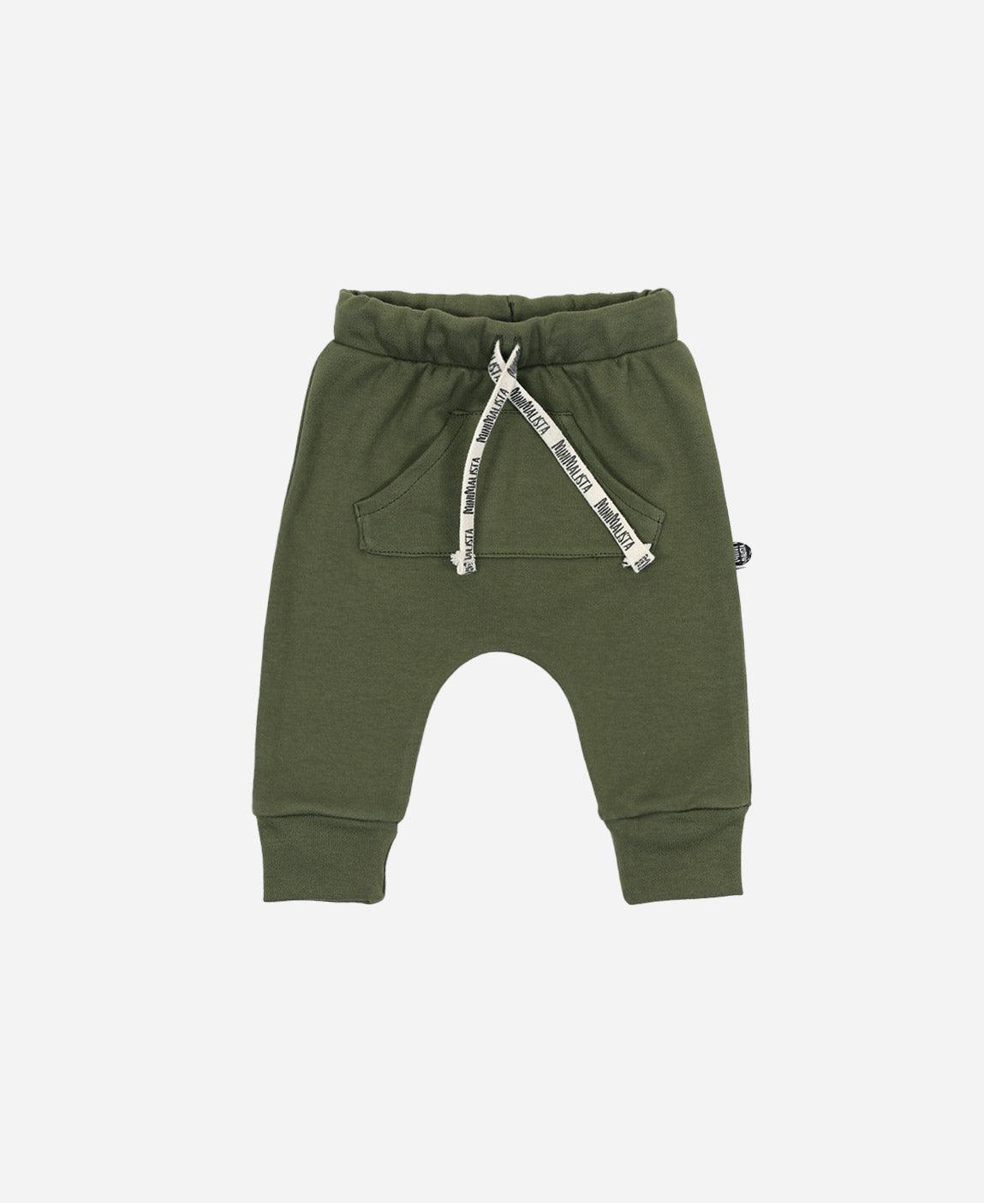 Calça Bolsão Unissex MiniMalista | Liso Jungle Green - MiniMalista Baby - 0.2, b2b, Baby, black-friday, Christmas, com-desconto-mm10, Kids, Meia Estação, Menino, Natal, tab-tam-calça-bolsão-kids, Xmas -bebê-minimalista-estiloso