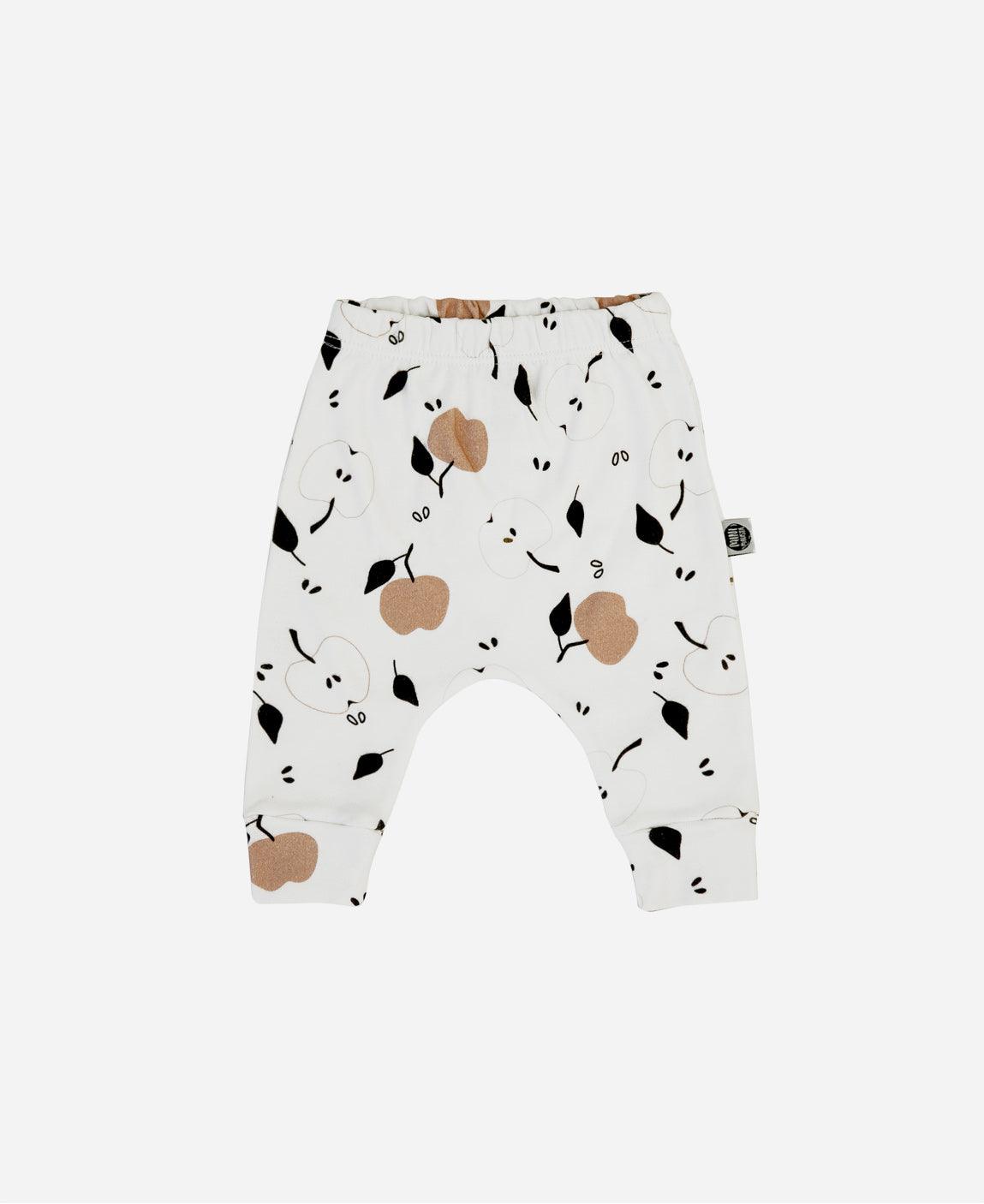 Calça de Bebê Harém Unissex Apples - MiniMalista Baby - b2b, Baby, com-desconto-mm10, Meia Estação, Menino, Neutro, new, tab-tam-calça-harem-bebe, Unissex -bebê-minimalista-estiloso