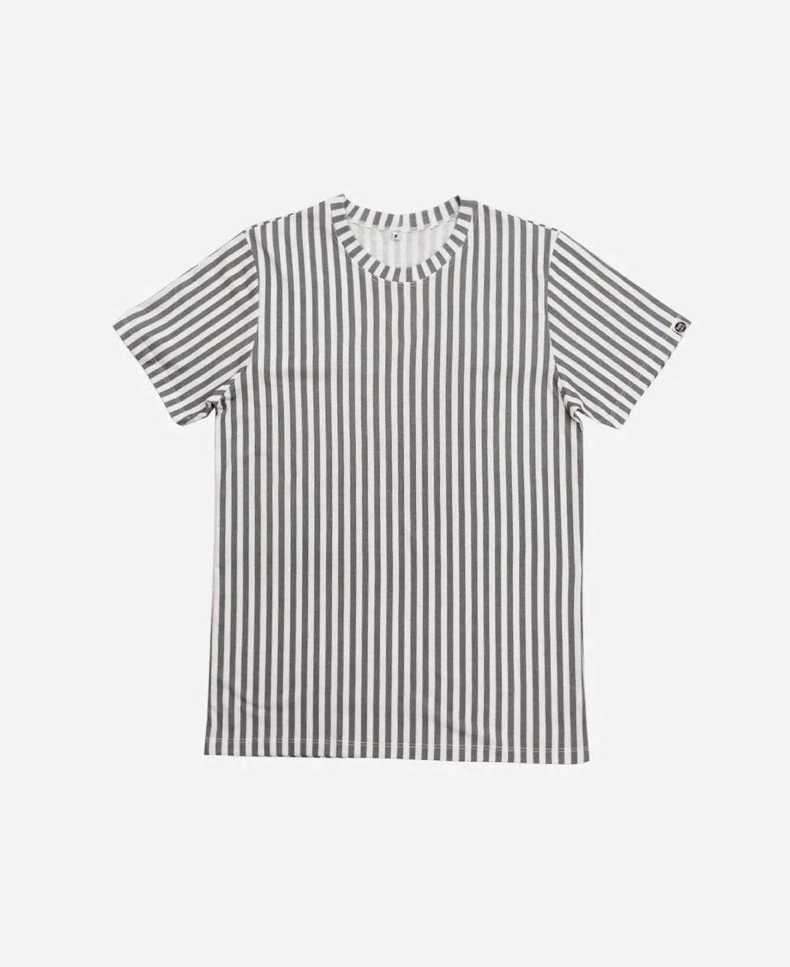 Camiseta Adulto Unissex Listras Retrô Cinza - MiniMalista Baby - b2b, Meia Estação, Menino, minime, Neutro, outlet, Unissex -bebê-minimalista-estiloso