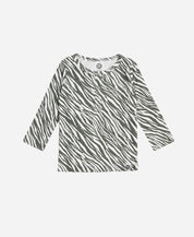 Camiseta Infantil de Inverno Manga Longa Unissex Botões | Zebra - MiniMalista Baby - 0.3, 0.45, b2b, black-friday, com-desconto-mm10, Frio, Kids, Menina, Menino, tab-tam-camiseta-botao-frontal -bebê-minimalista-estiloso