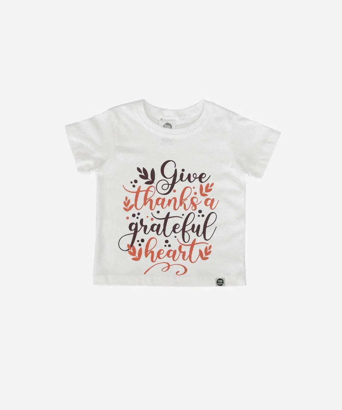 Camiseta Infantil Manga Curta Unissex Grateful Heart - MiniMalista Baby - 0.3, 0.35, b2b, black-friday, com-desconto-mm10, Kids, Meia Estação, Menina, Menino, Neutro, tab-tam-camiseta-manga-curta, Unissex -bebê-minimalista-estiloso