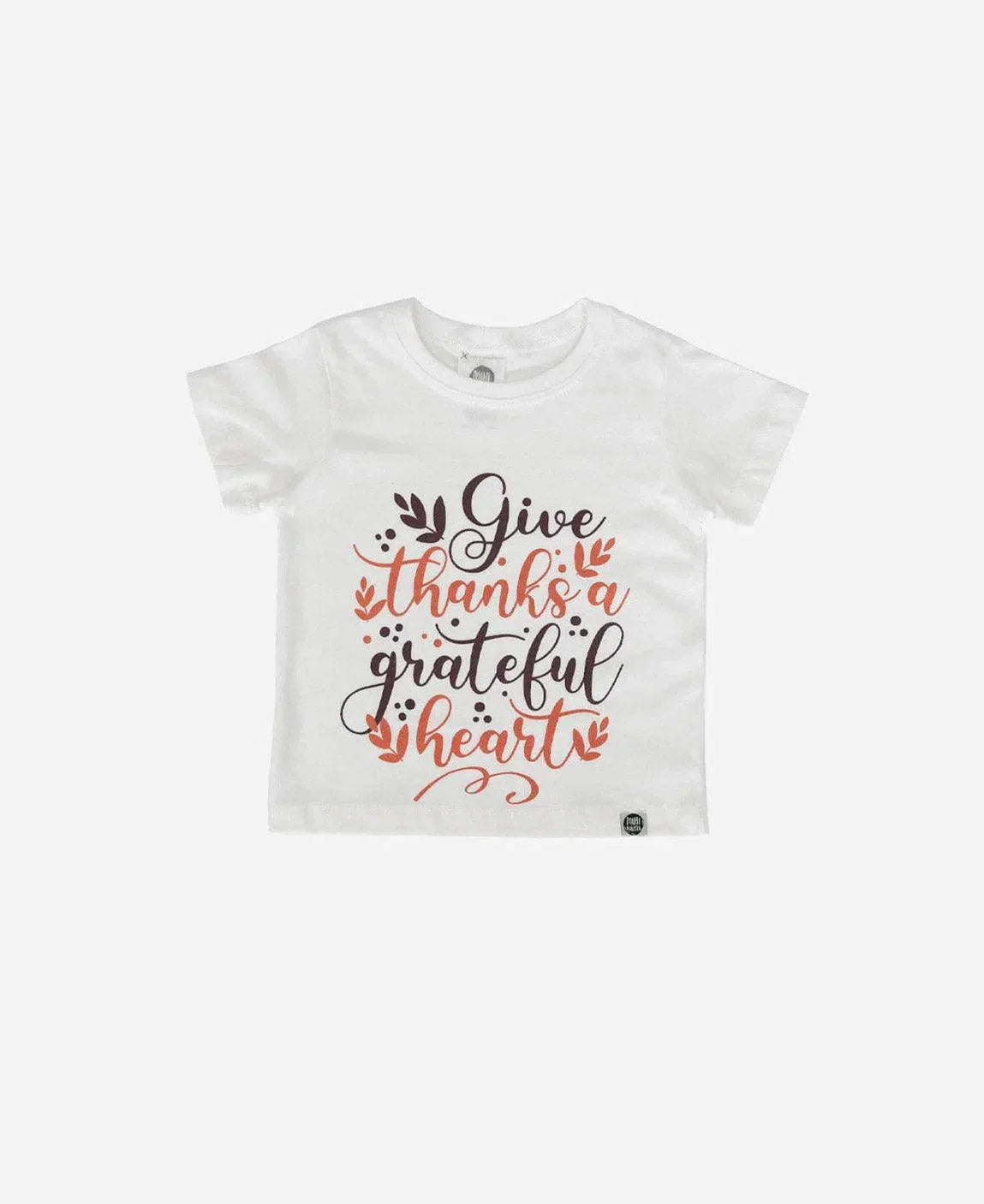 Camiseta Infantil Manga Curta Unissex Grateful Heart - MiniMalista Baby - 0.3, 0.35, b2b, black-friday, com-desconto-mm10, Kids, Meia Estação, Menina, Menino, Neutro, tab-tam-camiseta-manga-curta, Unissex -bebê-minimalista-estiloso