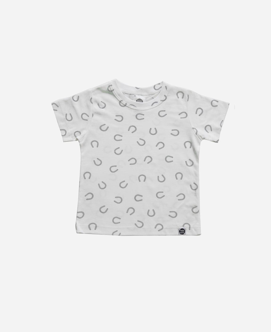 Camiseta Infantil Manga Curta Unissex Lucky - MiniMalista Baby - b2b, com-desconto-mm10, Kids, Meia Estação, Menino, minime, new -bebê-minimalista-estiloso