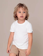 Camiseta Infantil Manga Curta Unissex MiniMalista | Liso Branco Off - MiniMalista Baby - 0.25, 0.3, Ano Novo, anonovo, b2b, Best, black-friday, com-desconto-mm10, Kids, Meia Estação, Menina, Neutro, new, Reveillon, tab-tam-camiseta-manga-curta, Unissex -bebê-minimalista-estiloso