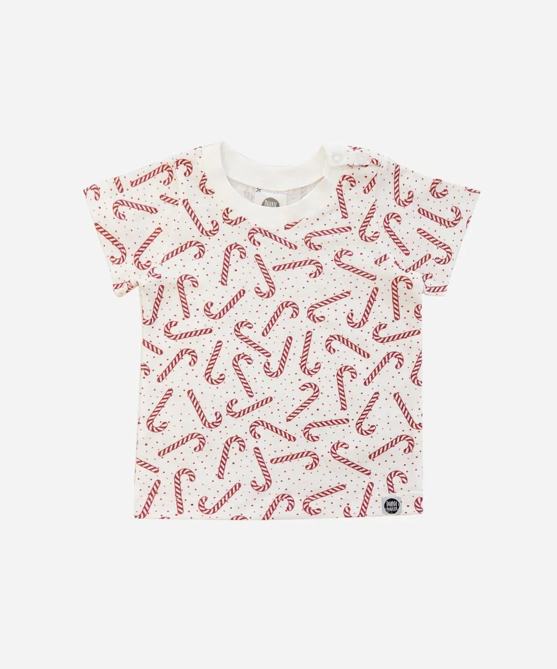 Camiseta Infantil Manga Curta Unissex | Candy Cane - MiniMalista Baby - 0, b2b, Christmas, com-desconto-mm10, Kids, Meia Estação, Menina, natal, Neutro, tab-tam-camiseta-manga-curta, Unissex, Xmas -bebê-minimalista-estiloso