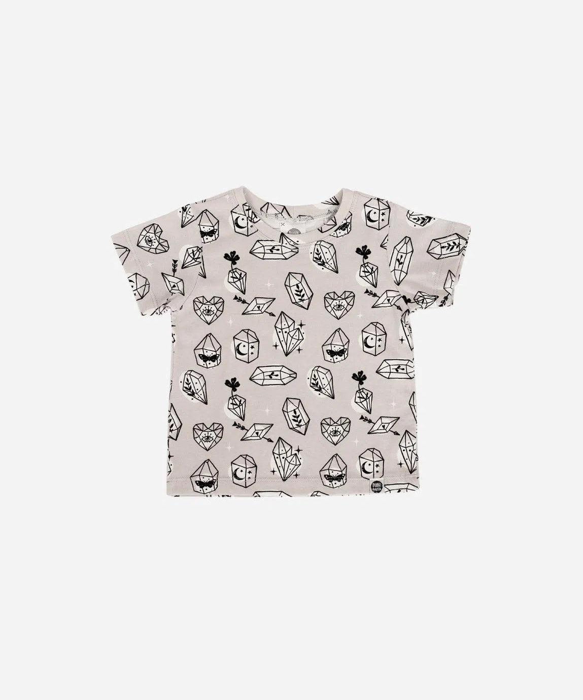 Camiseta Infantil Manga Curta Unissex | Crystal - MiniMalista Baby - 0.3, 0.4, b2b, black-friday, Kids, Meia Estação, Menina, Neutro, outlet, SALE-FINAL, tab-tam-camiseta-manga-curta, Unissex -bebê-minimalista-estiloso