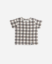 Camiseta Infantil Manga Curta Unissex | Xadrez Plaid - MiniMalista Baby - 0.25, 0.3, b2b, black-friday, com-desconto-mm10, Kids, Meia Estação, Menino, Neutro, tab-tam-camiseta-manga-curta, Unissex -bebê-minimalista-estiloso