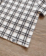 Camiseta Infantil Manga Curta Unissex | Xadrez Plaid - MiniMalista Baby - 0.25, 0.3, b2b, black-friday, com-desconto-mm10, Kids, Meia Estação, Menino, Neutro, tab-tam-camiseta-manga-curta, Unissex -bebê-minimalista-estiloso