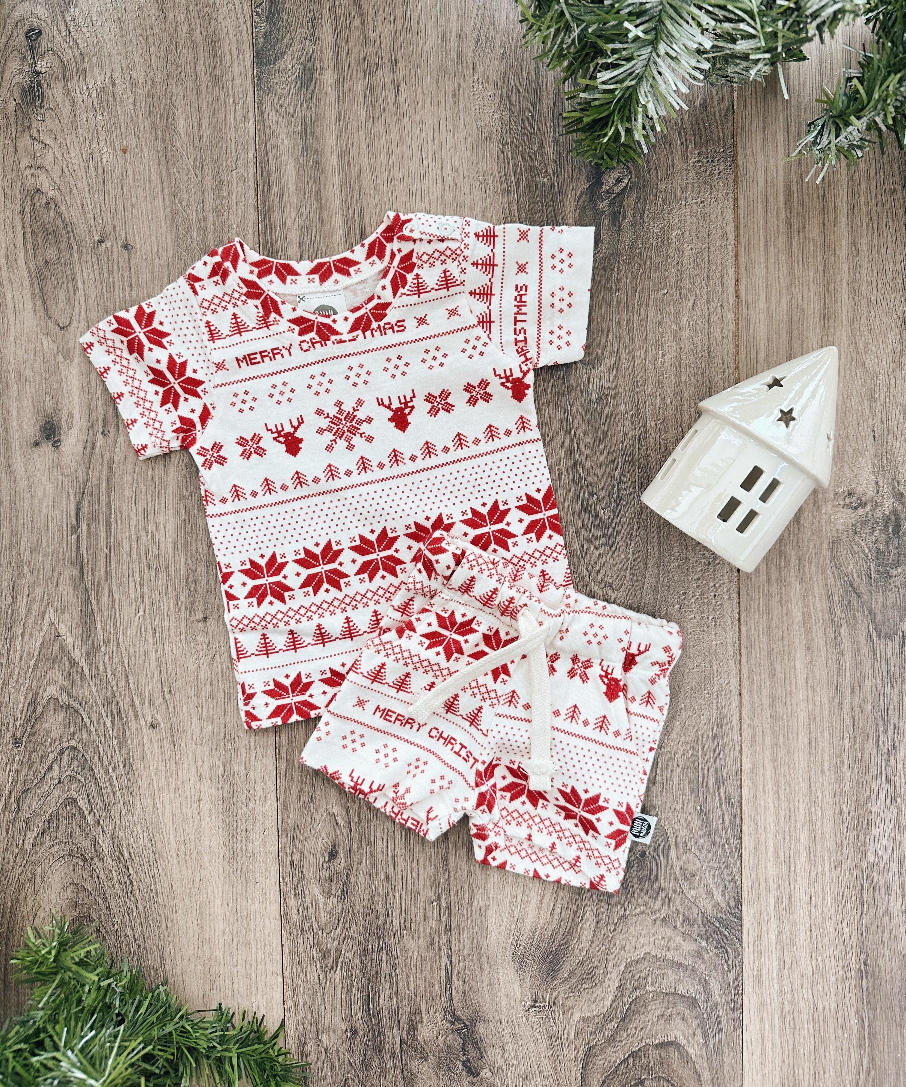 Camiseta Infantil Manga Curta Unissex | Xmas Tricot - MiniMalista Baby - 0, b2b, Christmas, com-desconto-mm10, Kids, Meia Estação, Menina, minime, natal, Neutro, tab-tam-camiseta-manga-curta, Unissex, Xmas -bebê-minimalista-estiloso