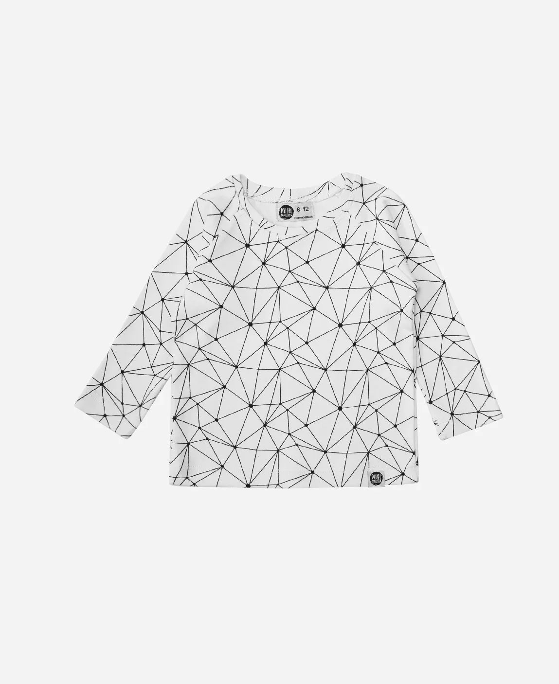 Camiseta Infantil de Inverno Manga Longa Unissex Raglan | Satellite Branco