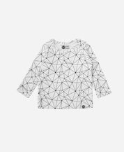 Camiseta Infantil de Inverno Manga Longa Unissex Raglan | Satellite Branco
