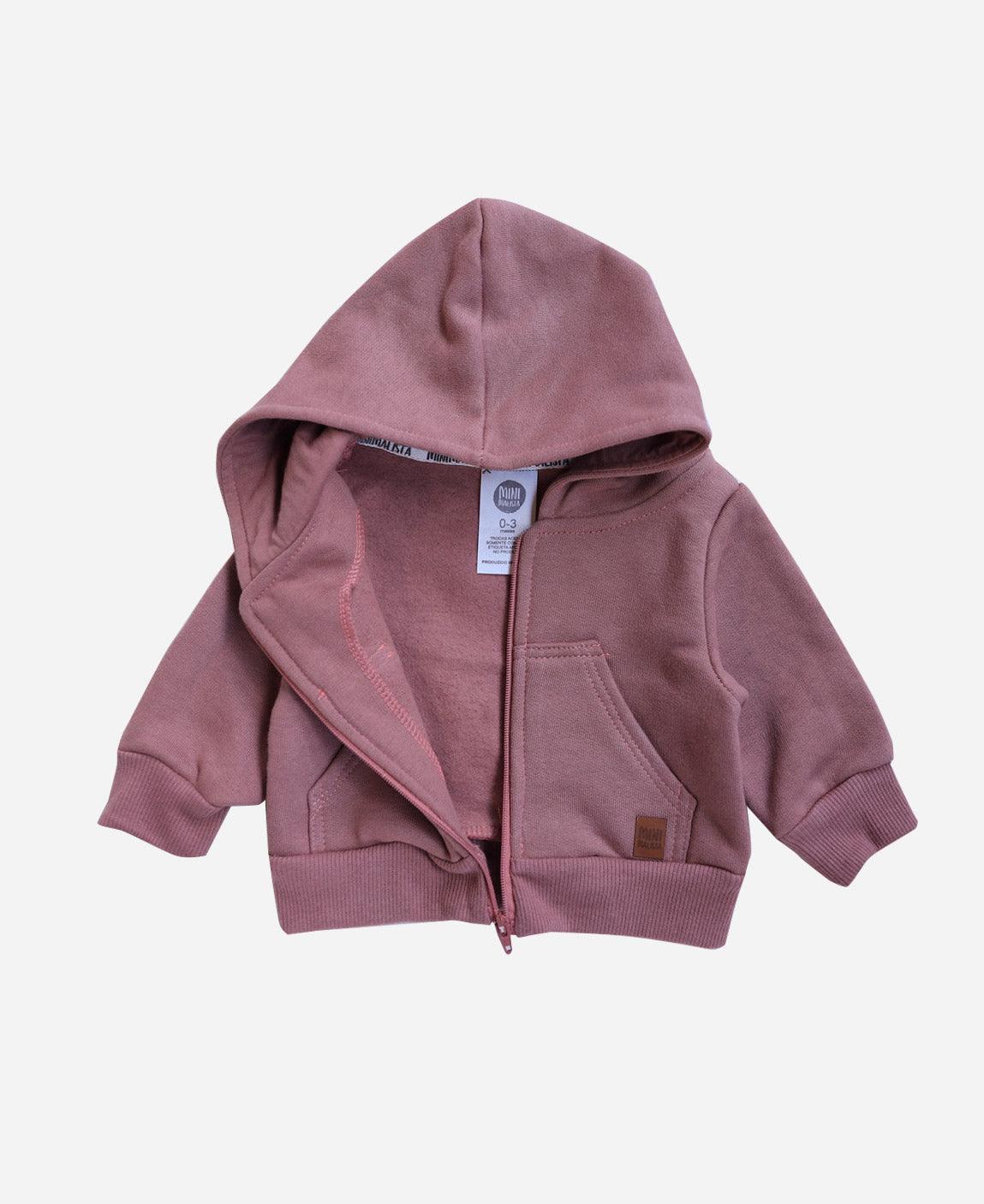 Casaco Capuz e Ziper Peluciado Unissex MiniMalista | Liso Dark Rose - MiniMalista Baby - 0.2, 0.3, b2b, Baby, black-friday, com-desconto-mm10, Frio, Kids, Menina, Neutro, tab-medidas-casaco-capuz, tab-tam-casaco-capuz-ziper-bebe, Unissex -bebê-minimalista-estiloso
