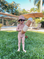 Chapéu Bucket Hat Infantil Unissex Estampado UV50+ MiniMalista | Liso Mocha - MiniMalista Baby - 0, 0.3, b2b, black-friday, Calor, com-desconto-mm10, Menina, Menino, SALE-FINAL, tabela-tamanho-chapéu, Verão -bebê-minimalista-estiloso