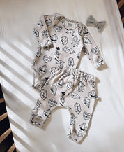 Conjunto Body Manga Longa e Calça Bebê | Crystal