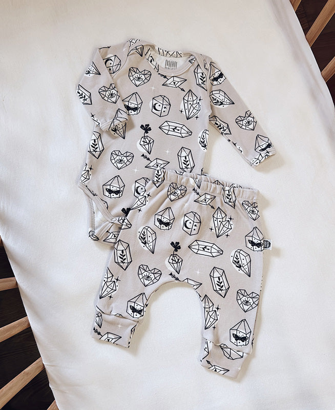 Conjunto Body Manga Longa e Calça Bebê | Crystal