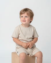 Conjunto Camiseta e Bermuda Infantil Menino | Liso Sand