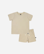 Conjunto Camiseta e Bermuda Infantil Menino | Liso Sand