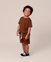 Bermuda Cargo Infantil Unissex | Liso Chocolate