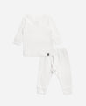 Conjunto Pijama Bebê Unissex Manga Longa MiniMalista Liso Branco Off - MiniMalista Baby - Ano Novo, anonovo, b2b, Baby, Frio, Neutro, new, Reveillon, Unissex -bebê-minimalista-estiloso