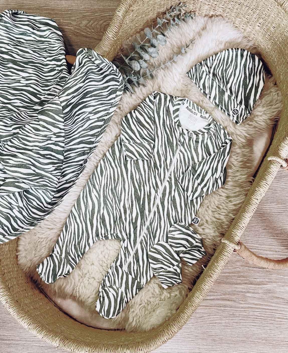 Kit Presente Saída de Maternidade Bebê 4 peças | Zebra
