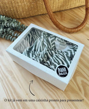 Kit Presente Saída de Maternidade Bebê 4 peças | Zebra