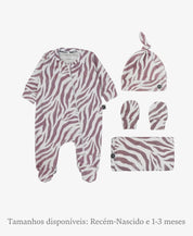 Kit Presente Saída de Maternidade Bebê 4 peças | Feline - Com Caixa Presente