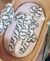 Kit Presente Saída de Maternidade Bebê 4 peças | Blue Flock - Com Caixa Presente