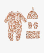 Kit Presente Saída de Maternidade Bebê 4 peças | Swirl - Com Caixa Presente