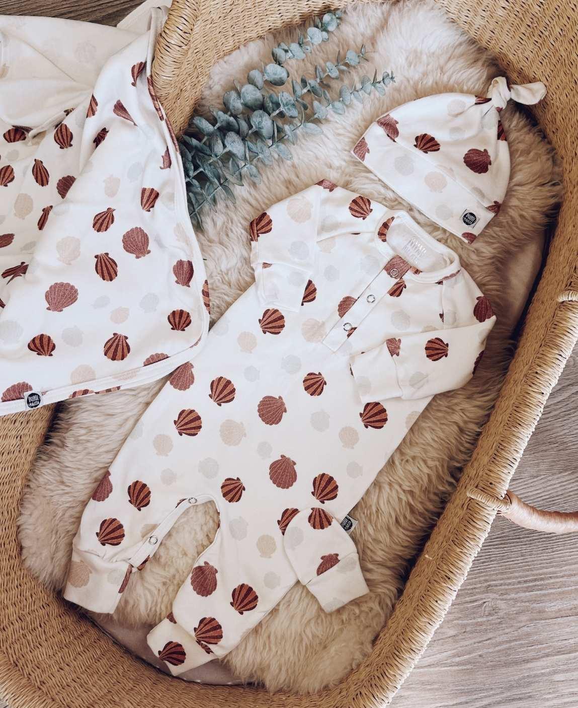 Kit Presente Saída de Maternidade Bebê 4 peças | Seashell