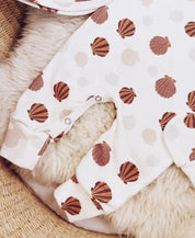 Kit Presente Saída de Maternidade Bebê 4 peças | Seashell - Com Caixa Presente