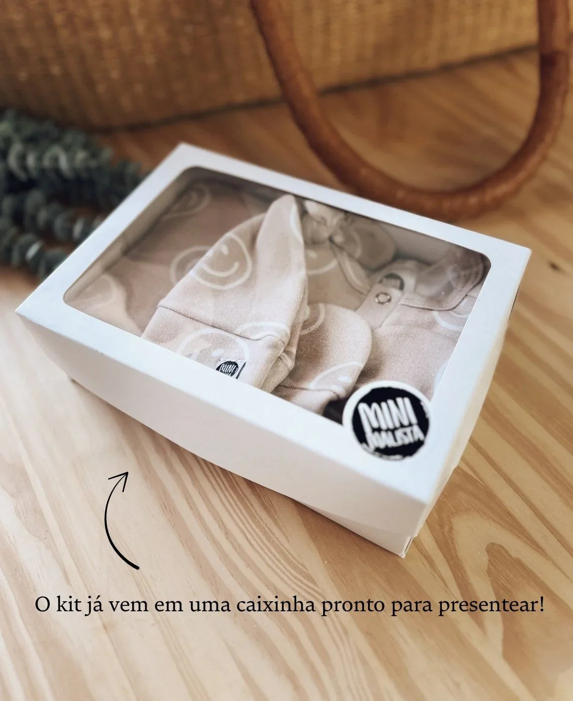 Kit Presente Saída de Maternidade Bebê 4 peças | Smiley